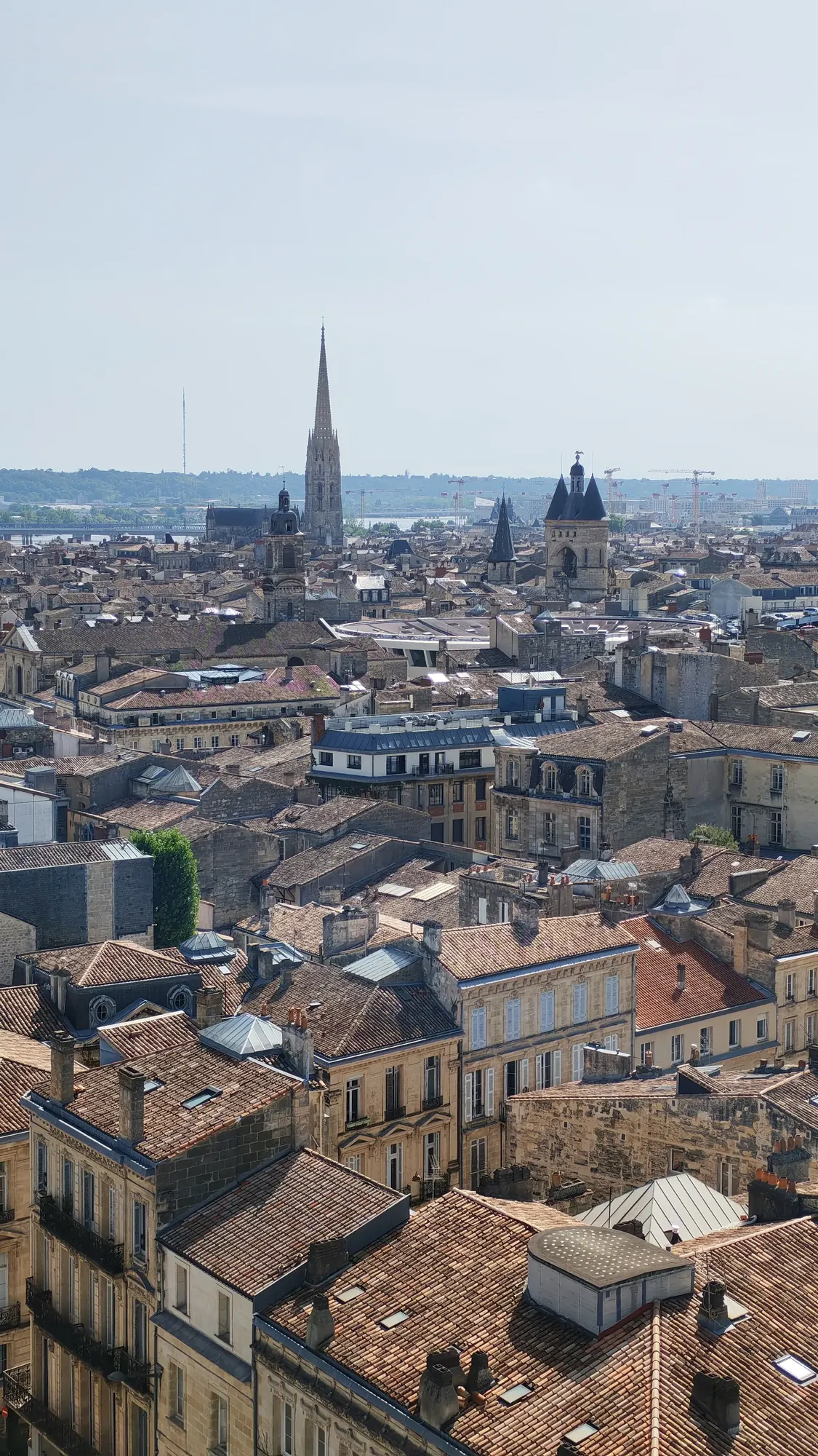 Vista dall'alto della Tour Pey-Berland su Bordeaux