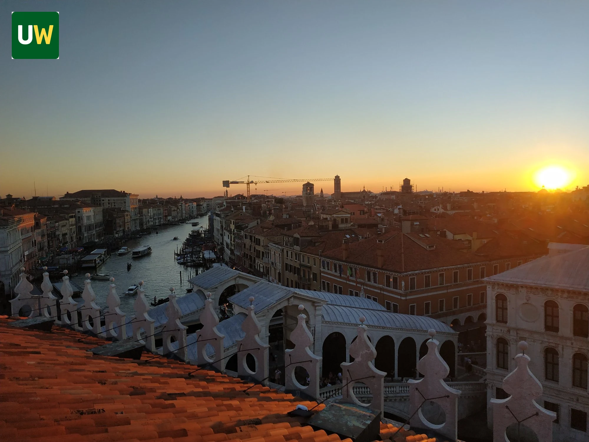 Tramonto dal Fondaco dei Tedeschi - vista sui tetti di Venezia